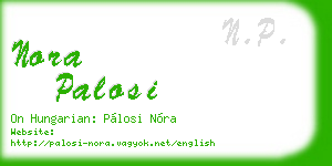 nora palosi business card