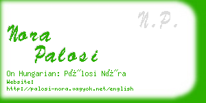 nora palosi business card